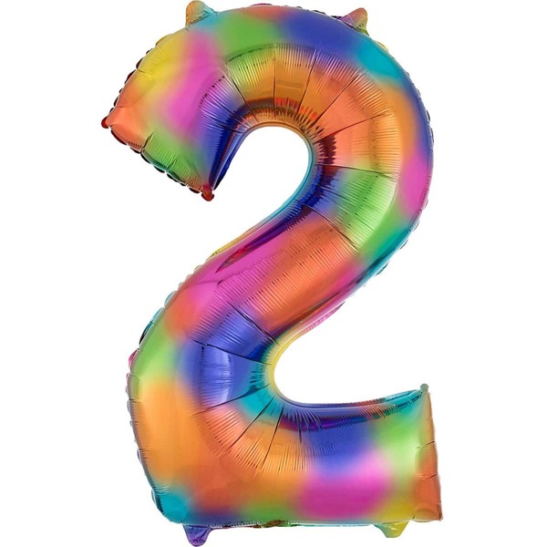 

1pc Digital Shaped Balloon, Multicolor