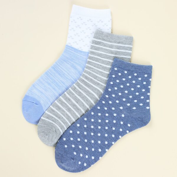

3pairs Striped Pattern Socks, Multicolor