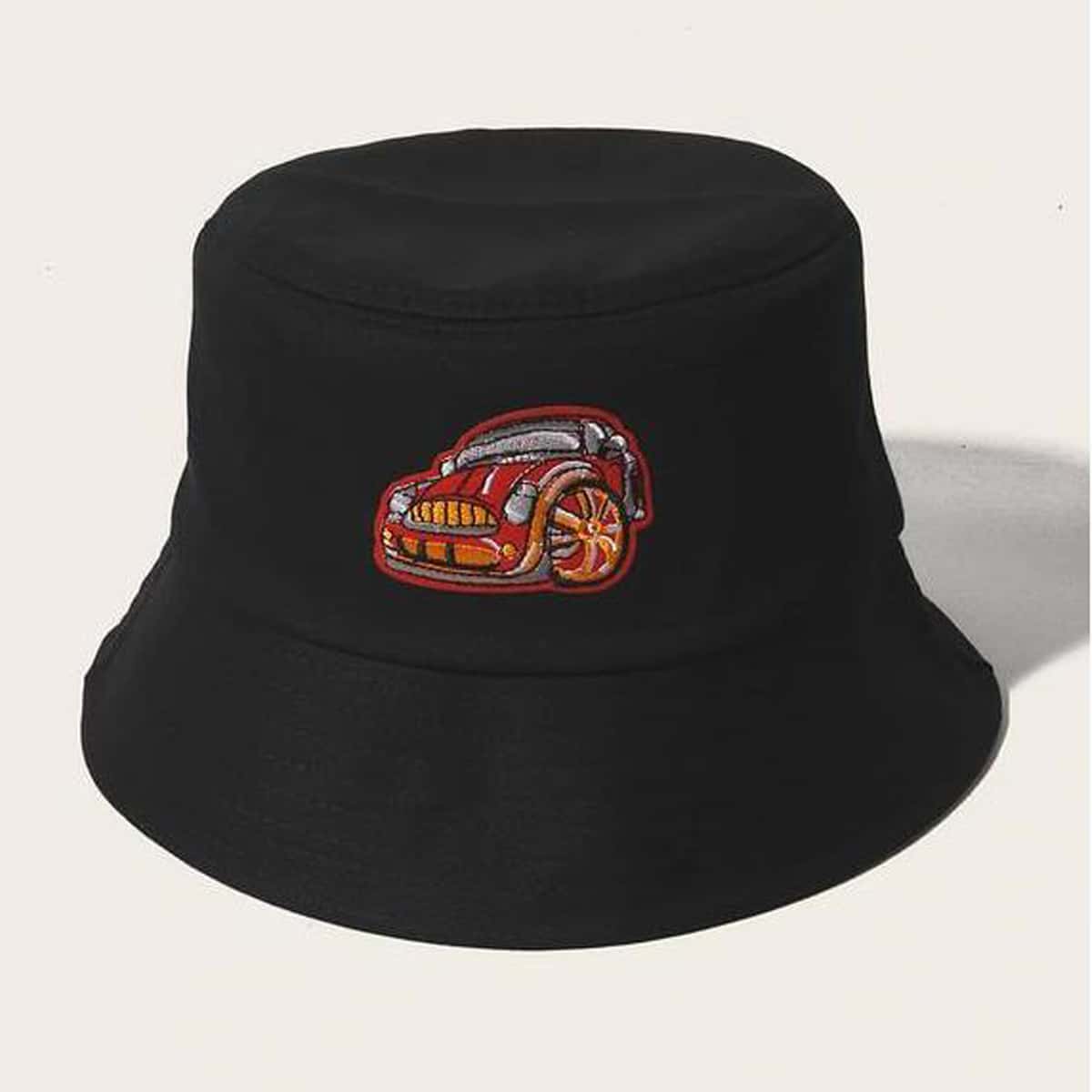 

Car Embroidery Bucket Hat, Black