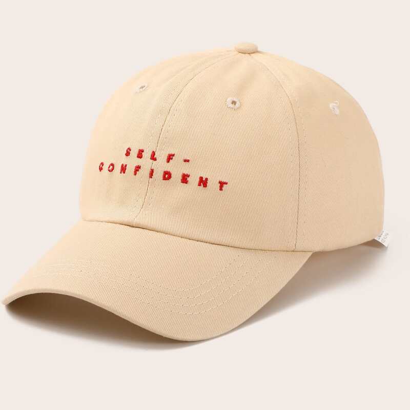 

Guys Letter Embroidery Baseball Cap, Khaki