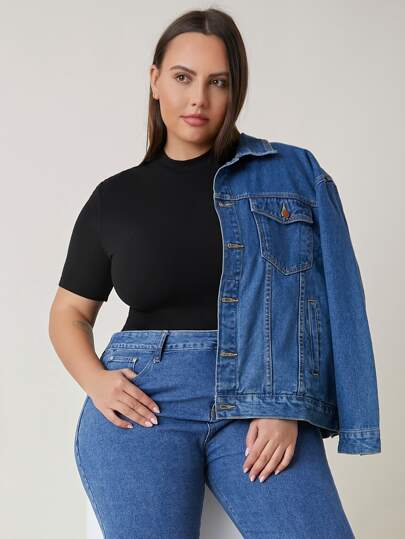 تي شيرت أساسي مُحبك بالريب