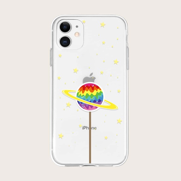 

Planet Print iPhone Case, Clear