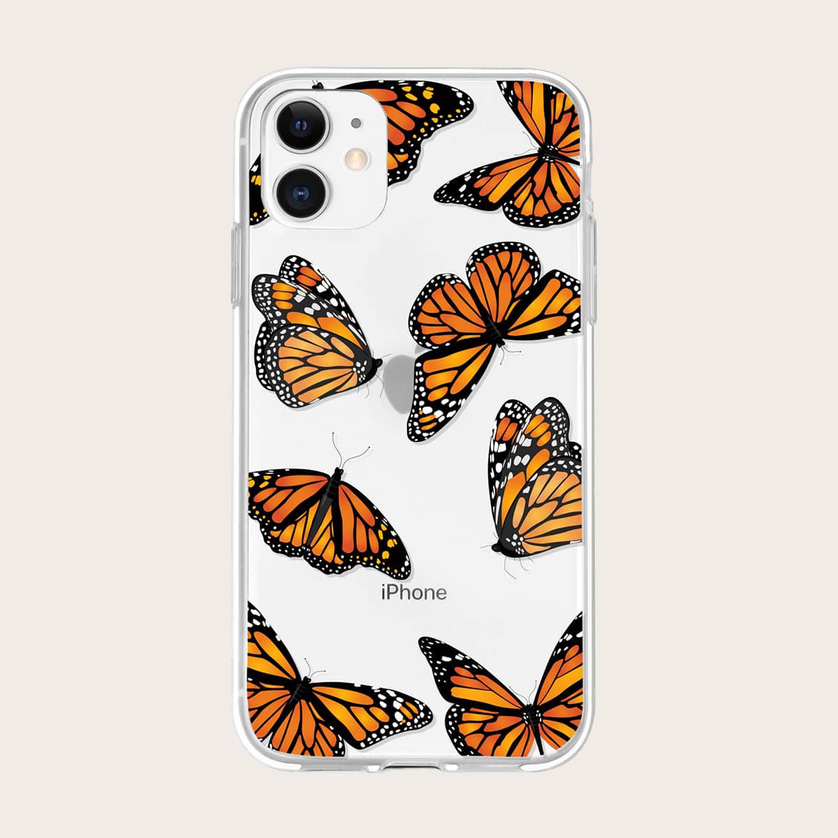 

Butterfly Print iPhone Case, Orange