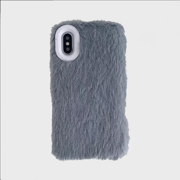 

Solid Fuzzy iPhone Case, Grey