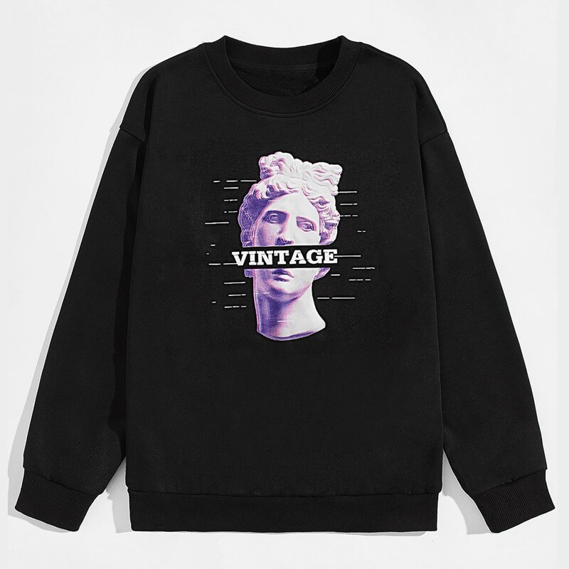 

Guys Figure Graphic Sweatshirt, Black