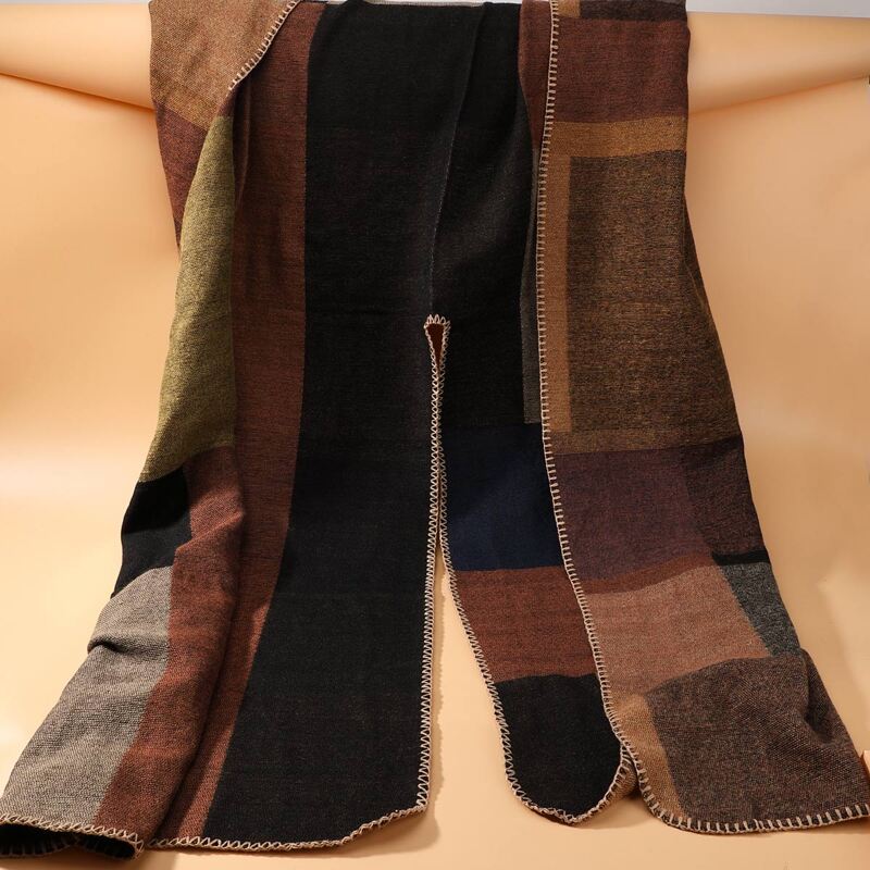 

Colorblock Blanket Scarf, Multicolor