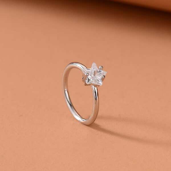 

Star Decor Nose Ring, Silver