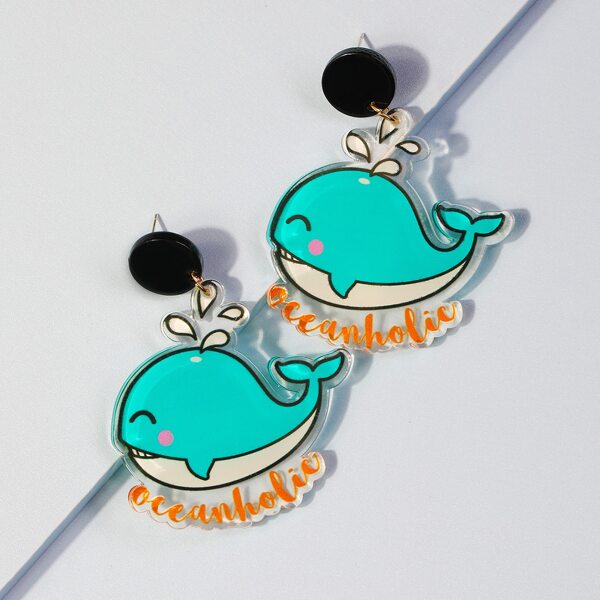 

Animal Design Drop Earrings, Multicolor