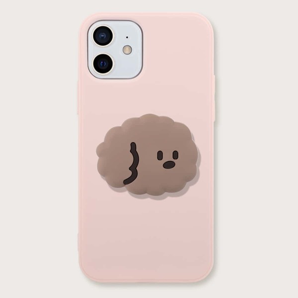 

iPhone Case With Dog Design Stand-Out Phone Holder, Pastel baby pink