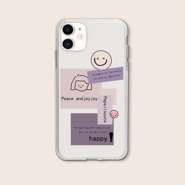 

Letter Graphic iPhone Case, Clear