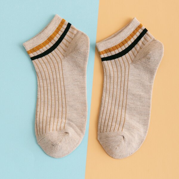 

Striped Pattern Ankle Socks, Multicolor