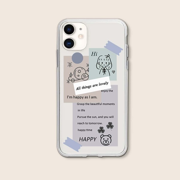 

Letter Graphic iPhone Case, Clear