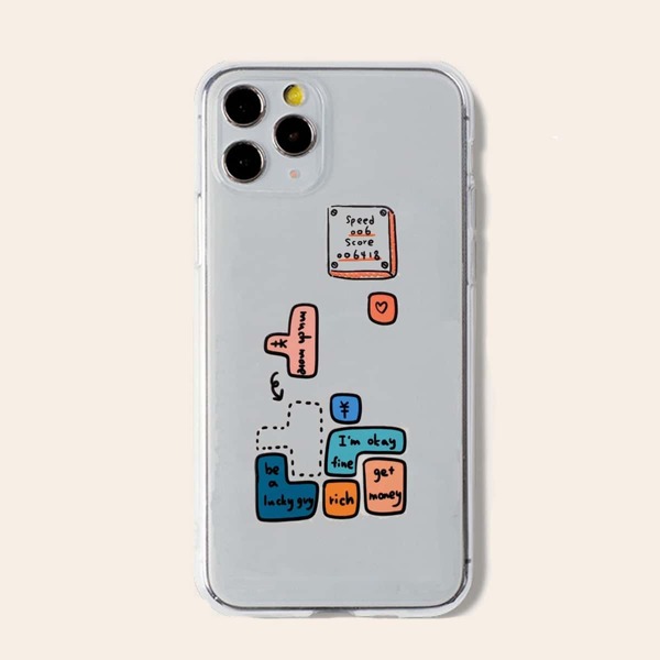 

Letter Graphic iPhone Case, Clear