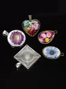 31pcs Pendant DIY Epoxy Mold Set - White - View 3