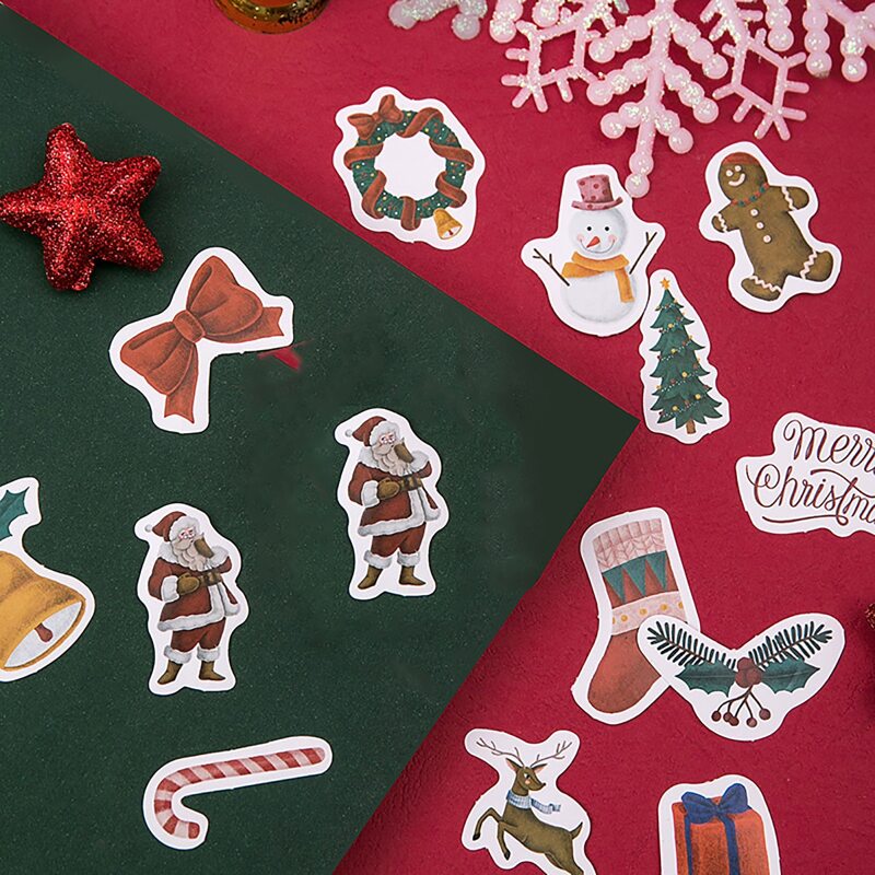 

45pcs Christmas Pattern Sticker, Multicolor