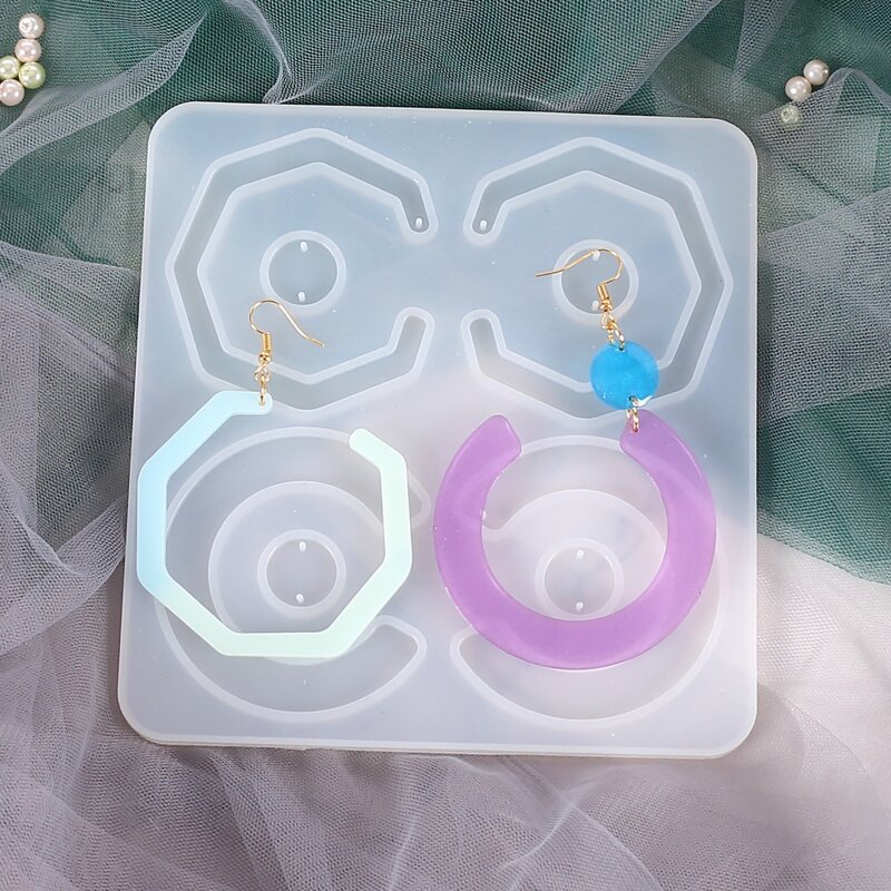 

1pc Earring Silicone DIY Epoxy Mold, White