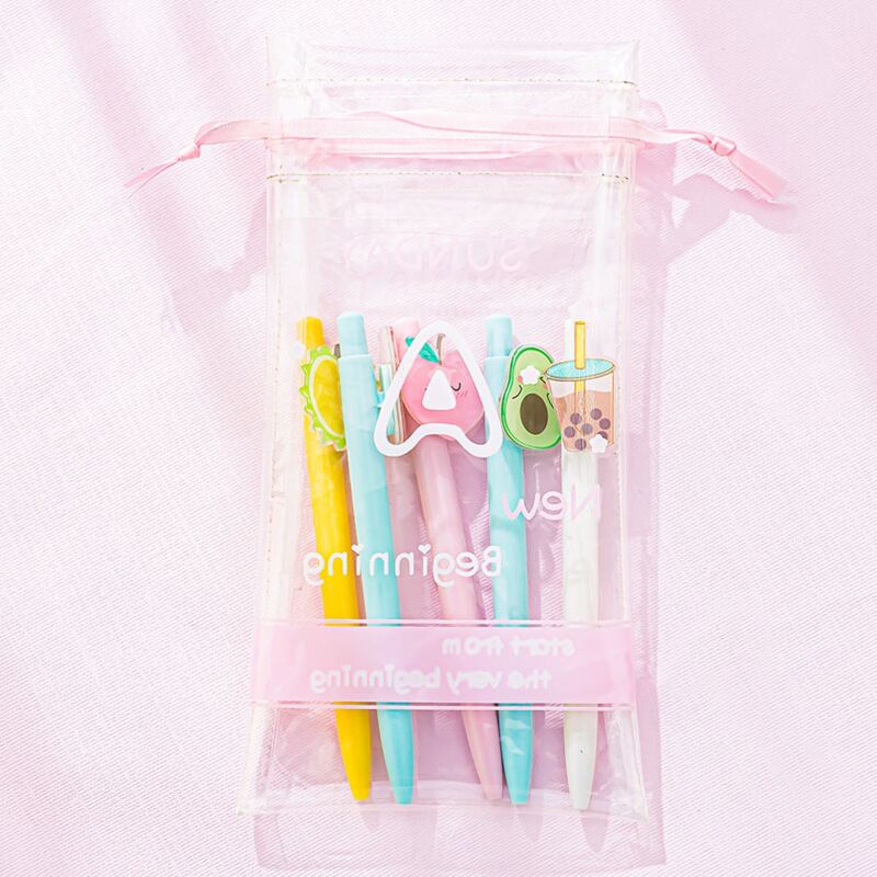 

1pack Random Cartoon Fruit Ballpoint Pen, Blue