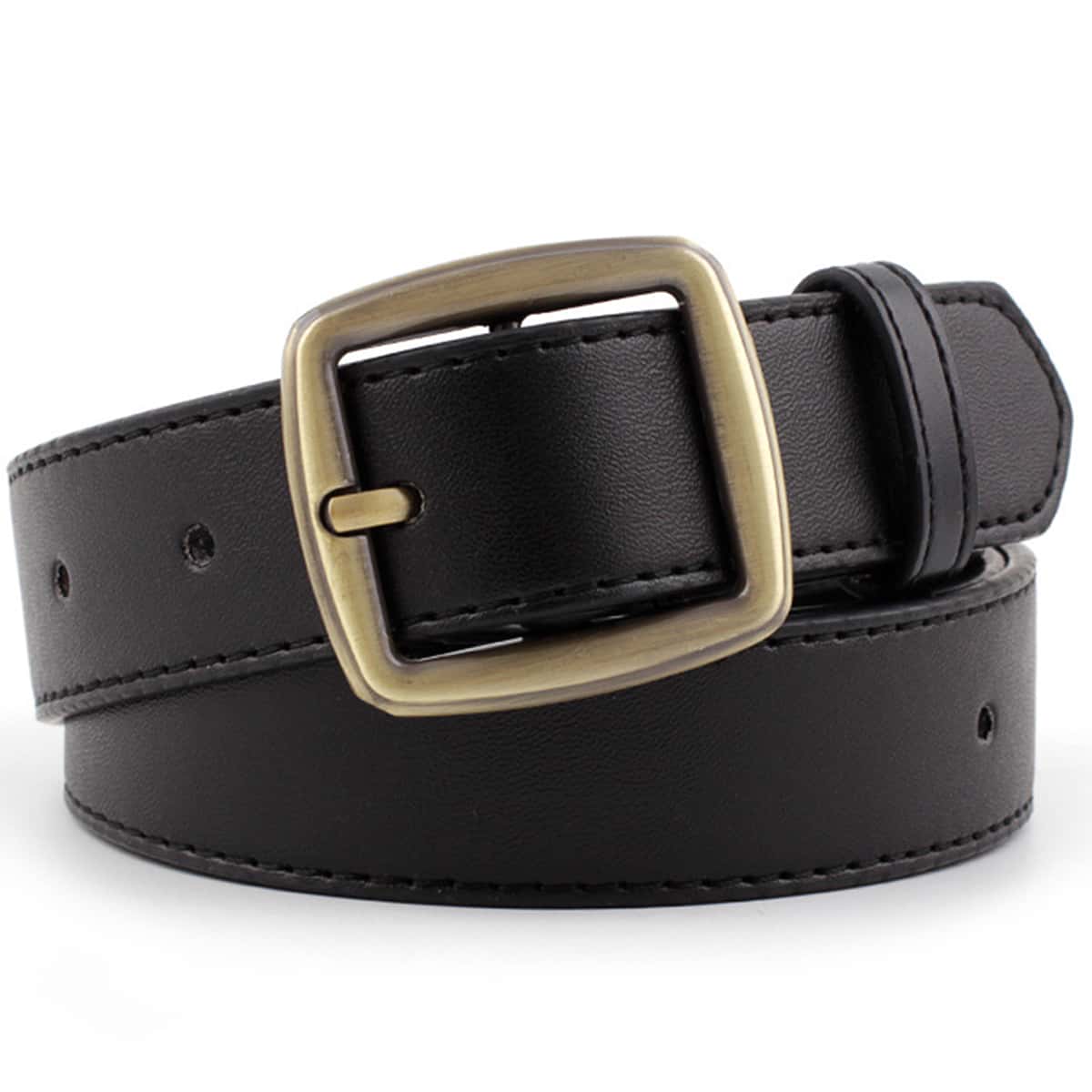 

Square Buckle Belt, Black