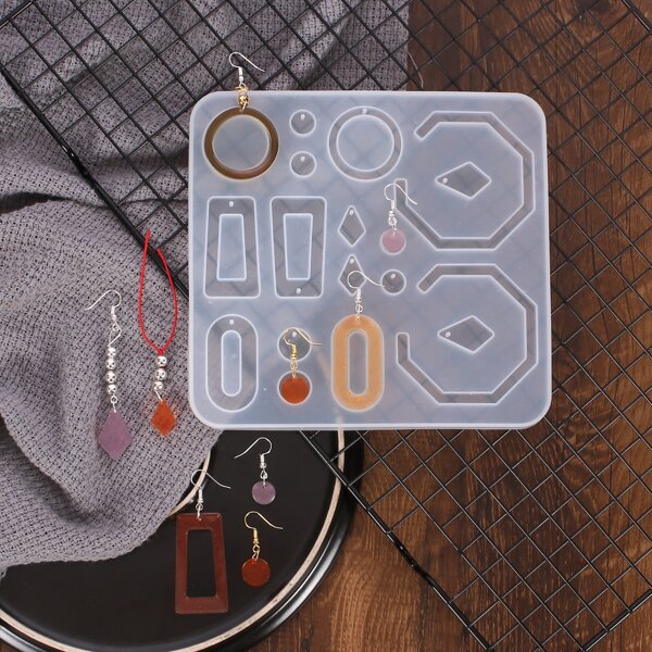

1pc Earring Silicone DIY Epoxy Mold, White