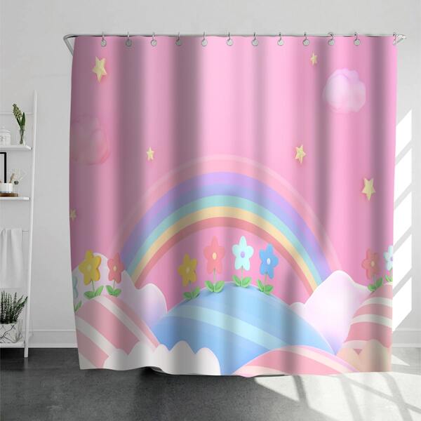 

Kids Rainbow Print Shower Curtain, Multicolor