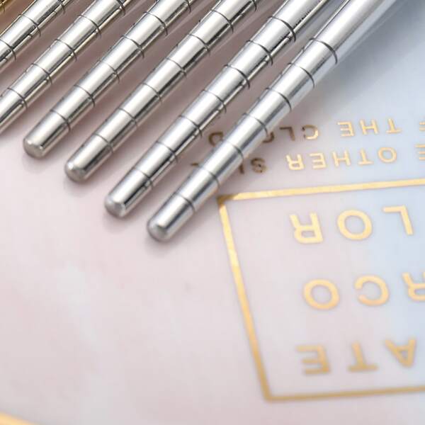 

1pc Spoon & 1pair Chopstick & 1pc Box Set, Silver