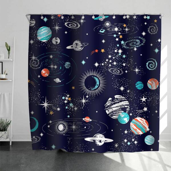 

Kids Planet Print Shower Curtain, Multicolor