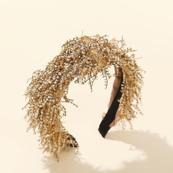 

Structured Hair Hoop, Khaki