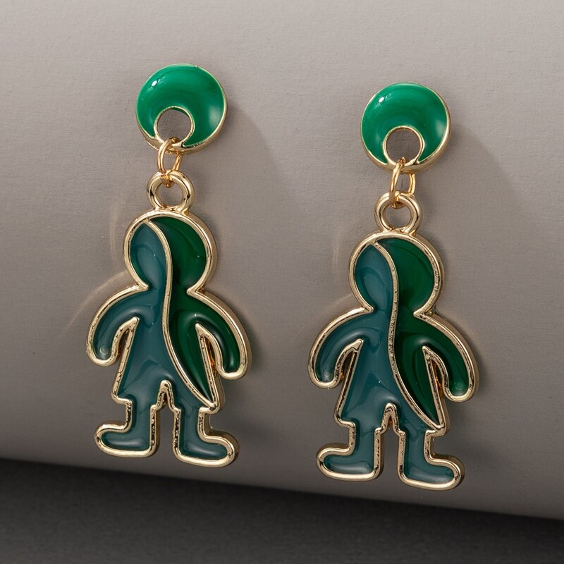

Colorblock Figure Drop Earrings, Multicolor