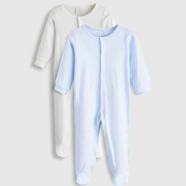 

Baby Boy 2 Pack Popper Front 100% Cotton Jumpsuit, Multicolor