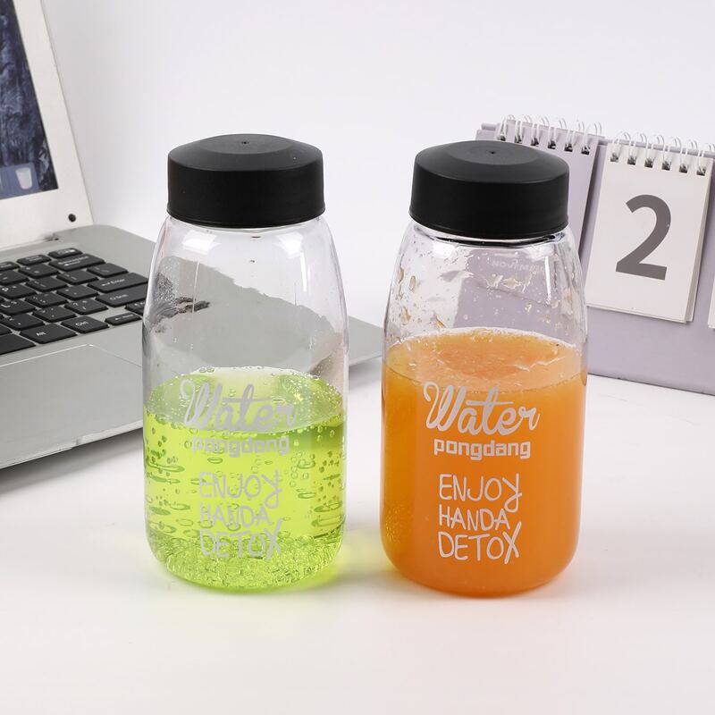 

1pc Letter Graphic Clear Water Bottle