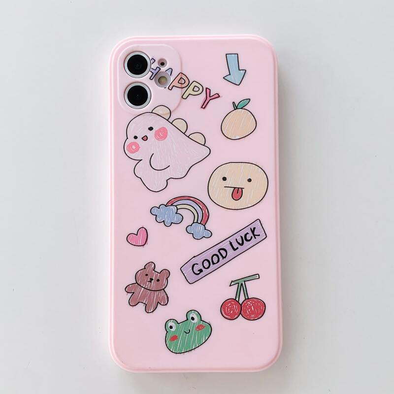 

Cartoon iPhone Case, Baby pink