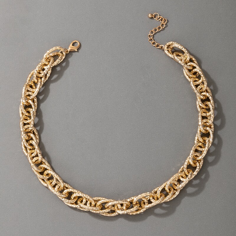 

Textured Chain Necklace, Gold