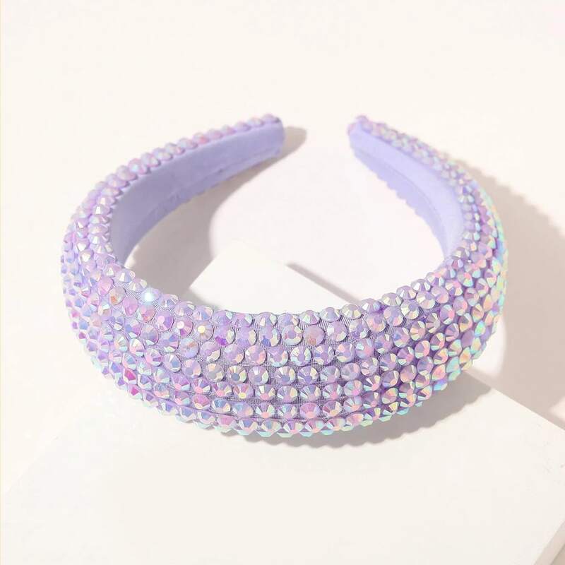 

Holographic Rhinestone Headband, Lilac purple
