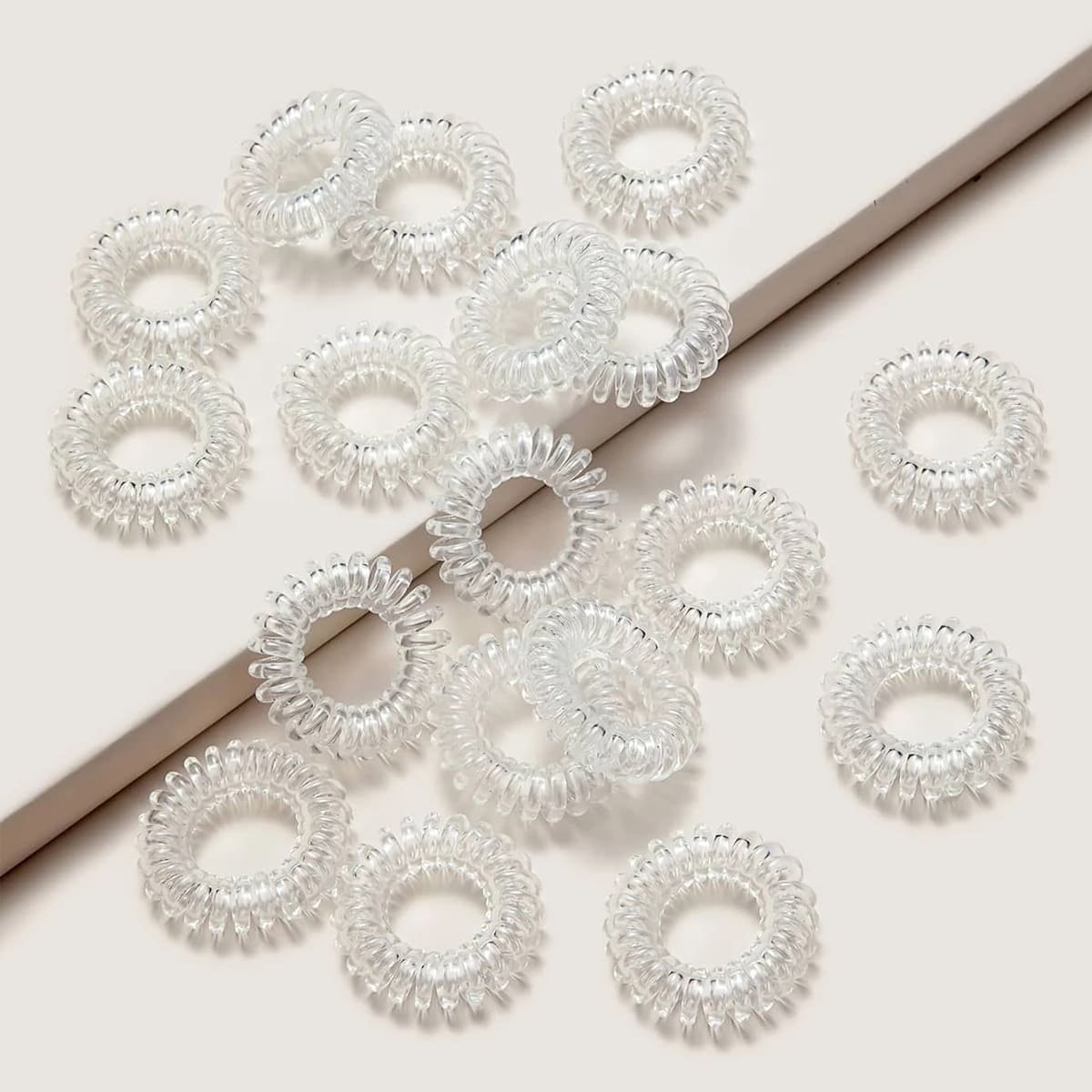 

18pcs Clear Coil Hair Tie