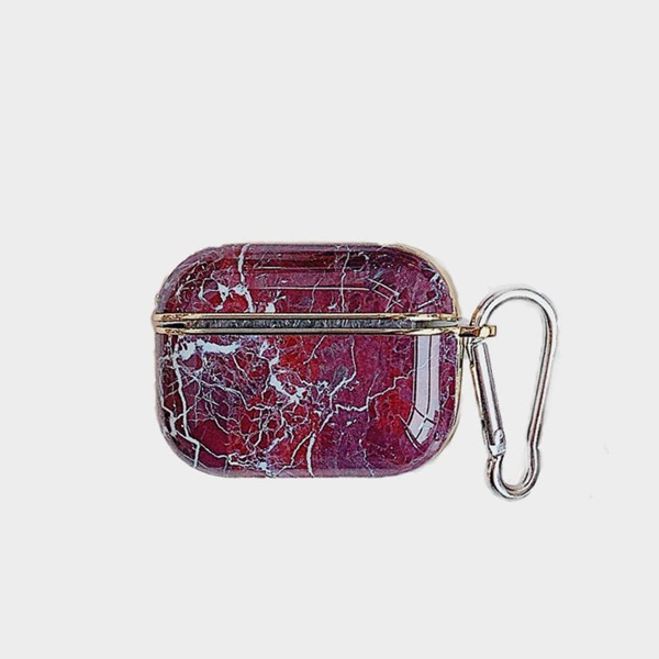 

Marble Print  Case With Hook, Burgundy