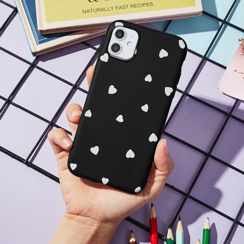 

Heart iPhone Case, Black