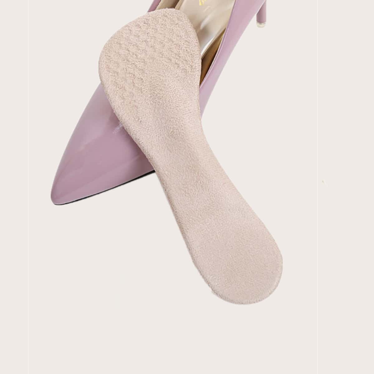 

1pair Anti-slip Self-adhesive Arch Insole, Apricot