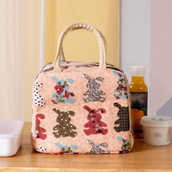 

1pc Cartoon Graphic Lunch Bag, Multicolor