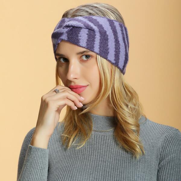 

Two Tone Twist Headband, Purple