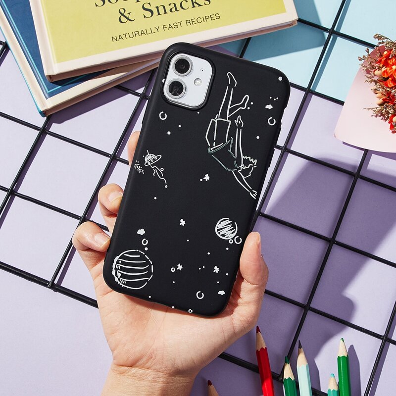 

Figure & Galaxy iPhone Case, Black