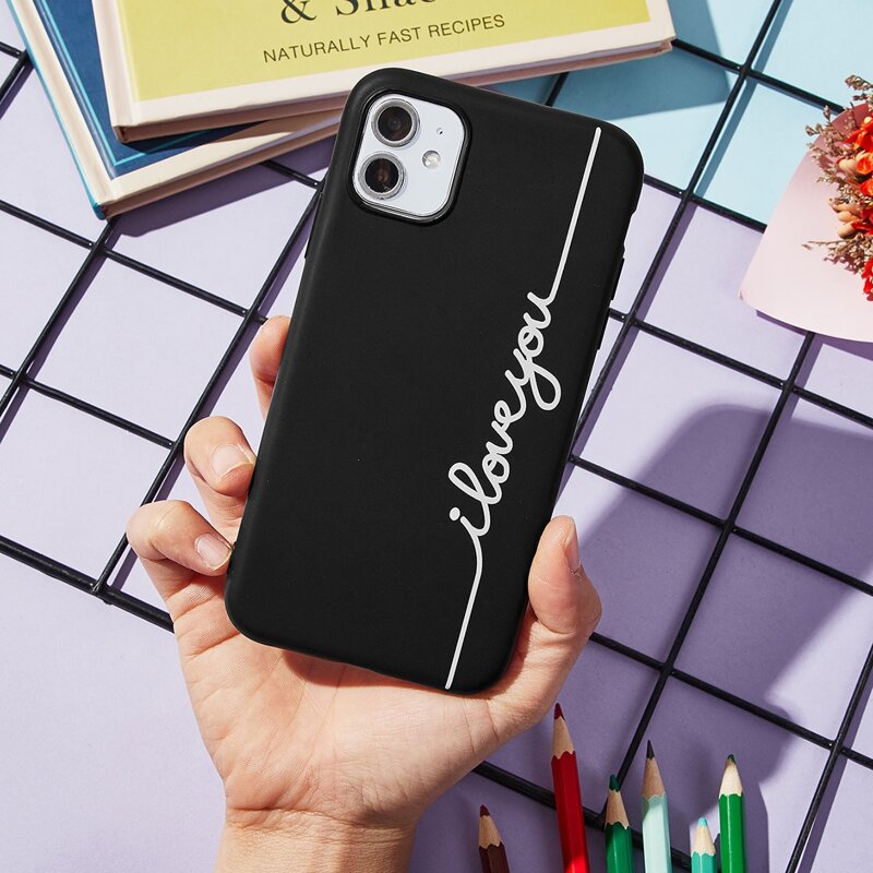 

Slogan Graphic iPhone Case, Black