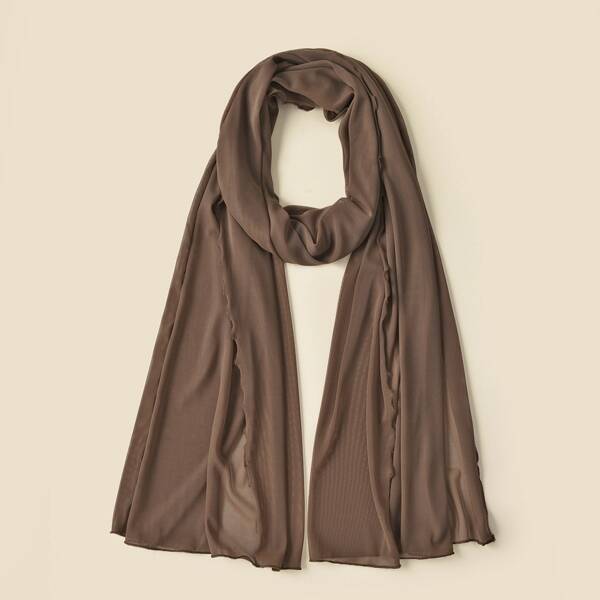 

Minimalist Solid Scarf, Mocha brown