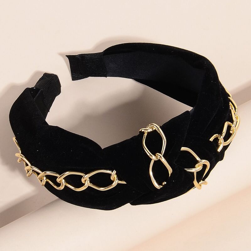 

Chain Decor Hair Hoop, Black