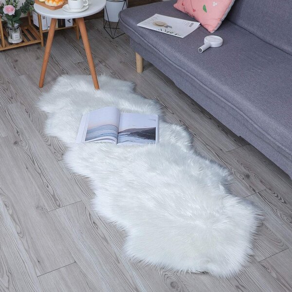 

Solid Color Plush Carpet, White