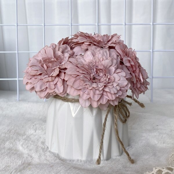 

1bunch Artificial Chrysanthemum With 5pcs Head, Pink