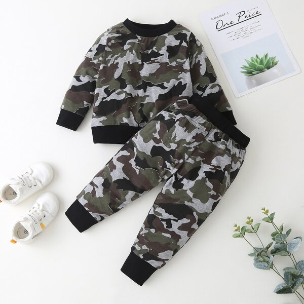 

Baby Boy Camo Print Sweatshirt & Sweatpants, Multicolor