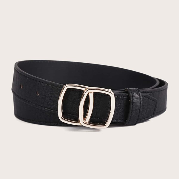 

Metal Buckle Belt, Black