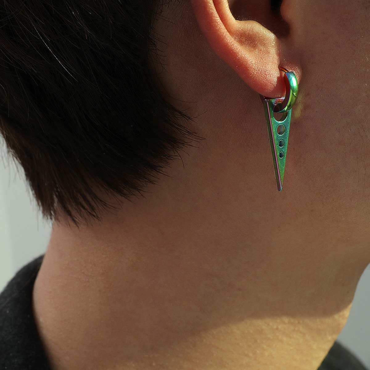 Image of 1pc Men Geo Decor Earring