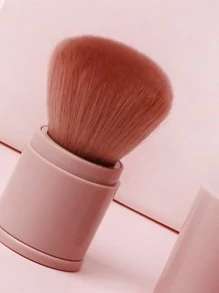 大尺寸可伸縮散粉刷化妝刷適合旅行 - 粉色 - 查看 3