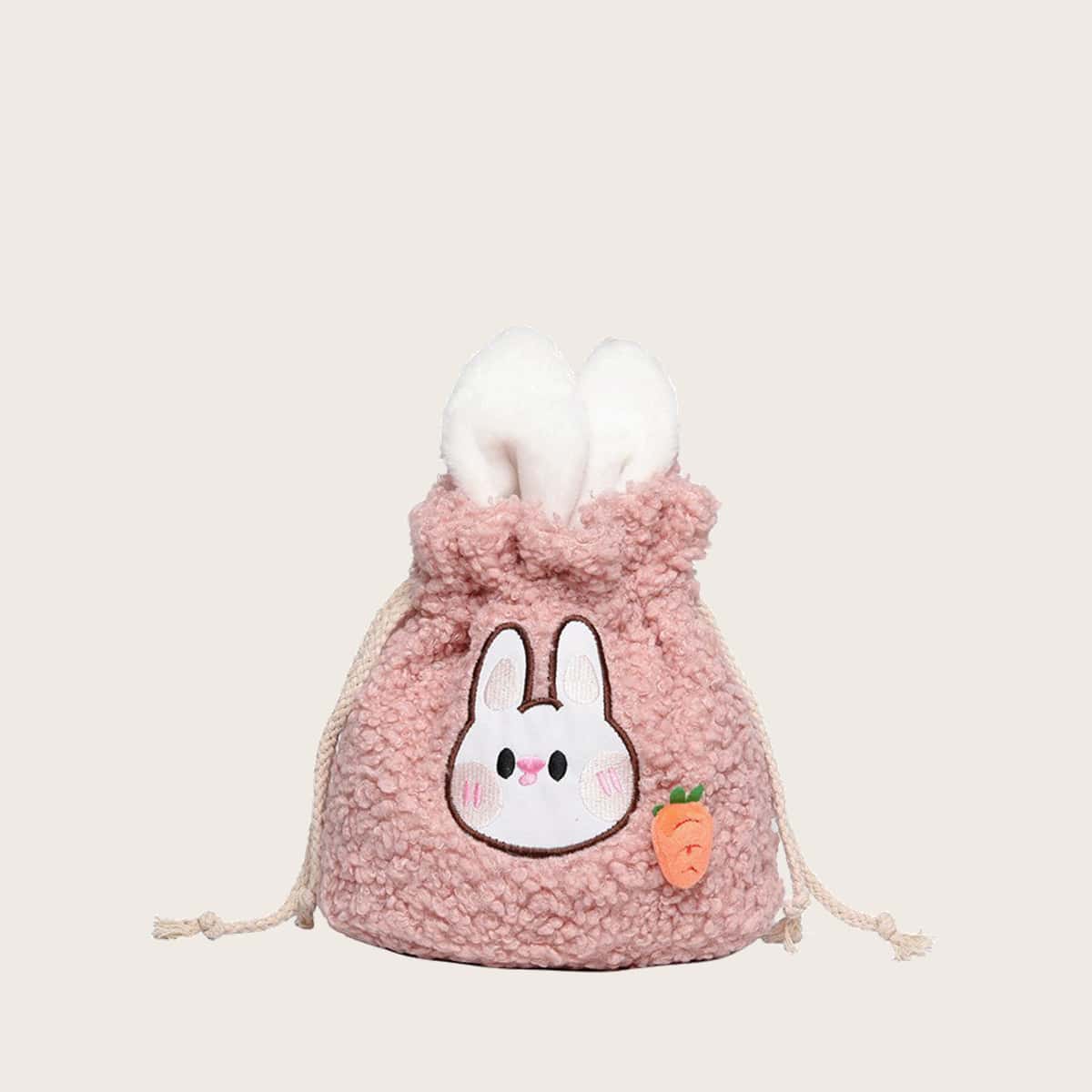 

Cartoon Rabbit Teddy Crossbody Bag, Baby pink